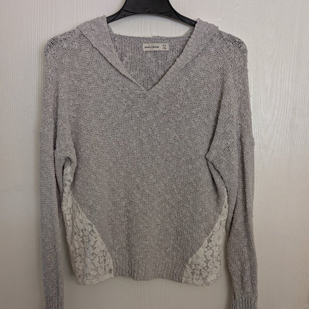 Abercrombie gray hooded sweater
